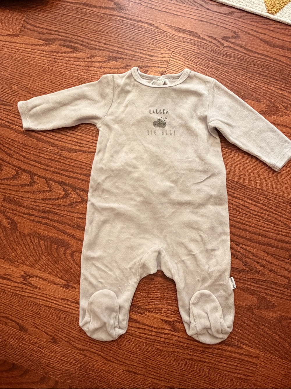 Velour One-Piece Footed Pajamas